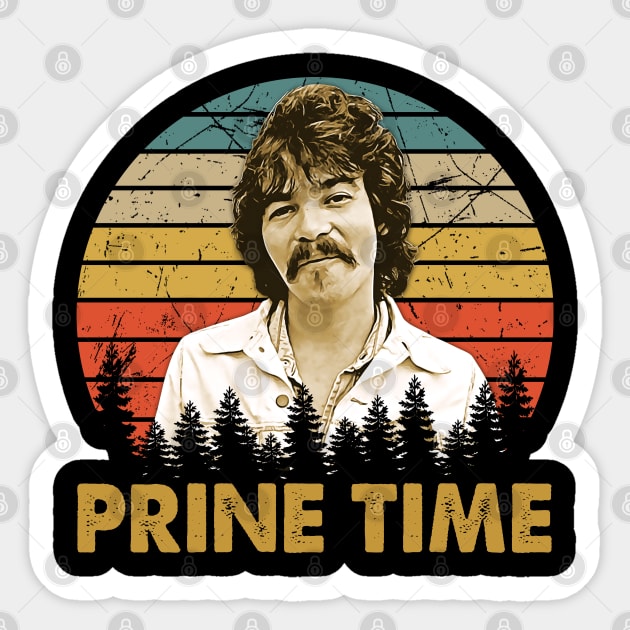 Prine Time Vintage Sticker by OliviaCookArt